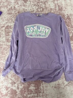 Ron Jon Lavender Pullover with Floral Logo